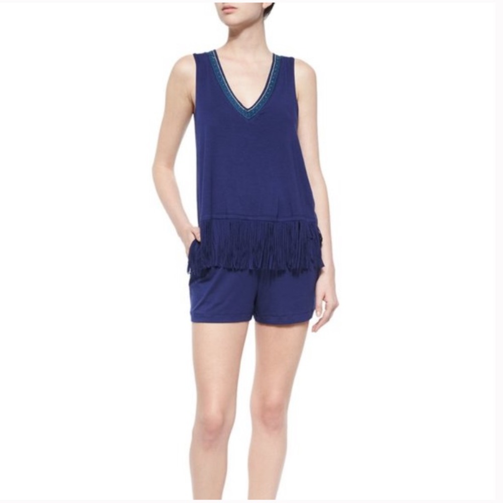 Ella Moss • Blue Fringe Romper/Jumpsuit